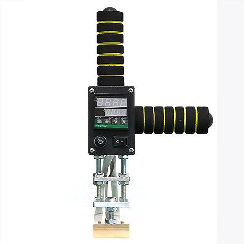 ZXCVBNMQ Máquina de estampación en Caliente de Doble Mango, máquina de Plegado de Cuero de Temperatura Ajustable con Placa