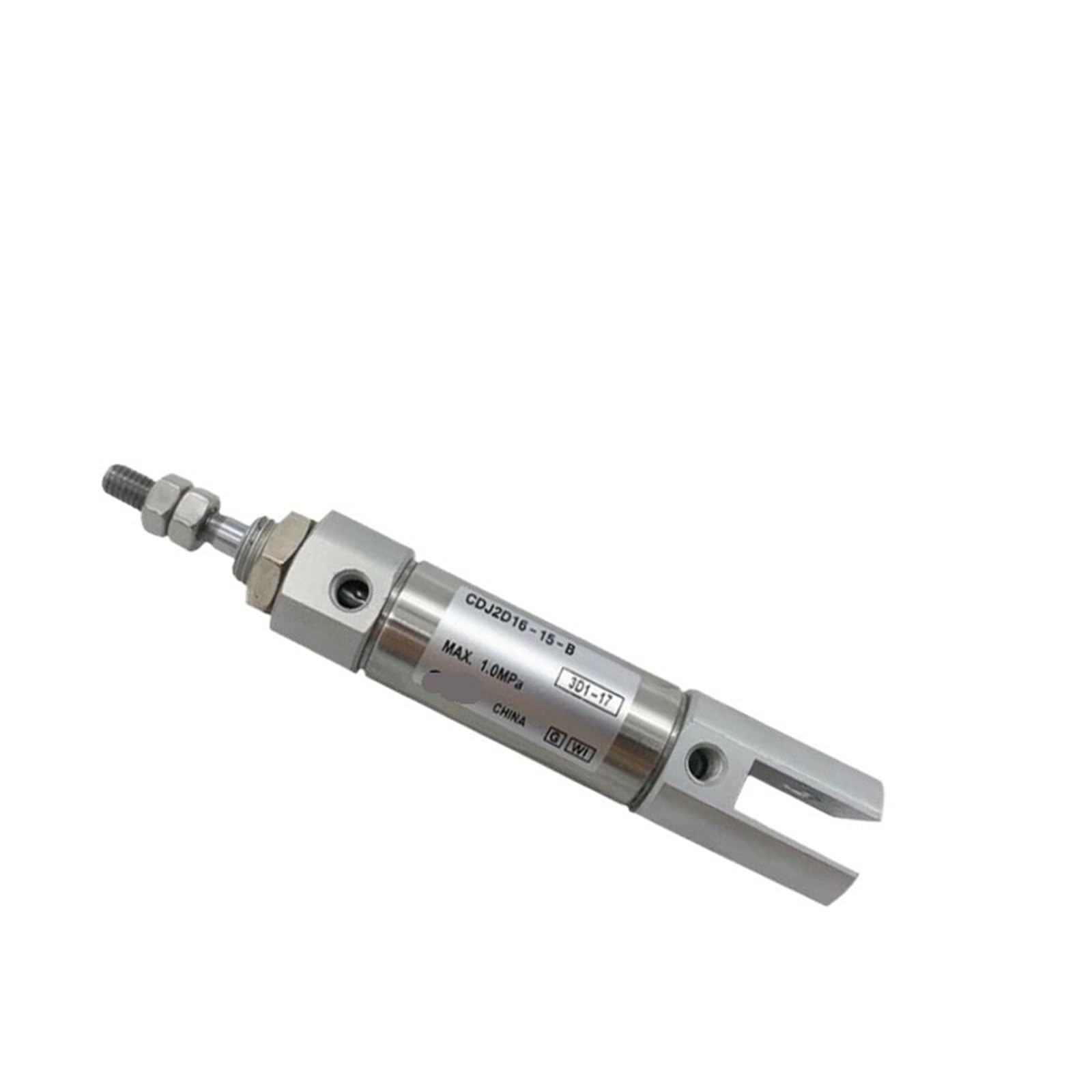Minicilindro neumático doble horquilla CJ2D10 de vástago simple