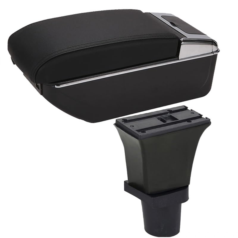 Accoudoir Central Fiat 500 Multi-USB Station de Charge LED et Organisateur Intérieur Black Line