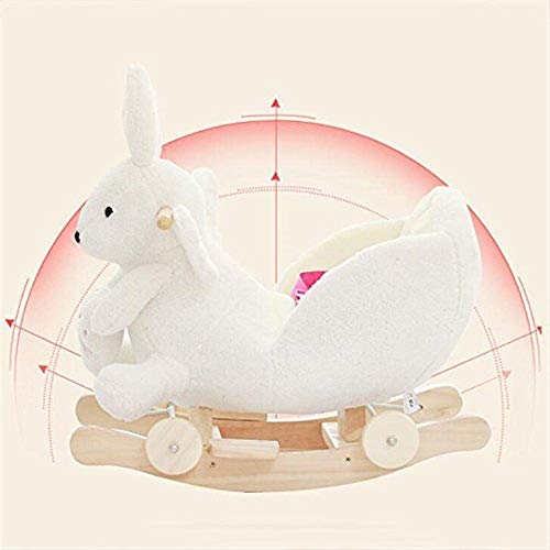 TGETBTTSR Schaukelpferd Kinderspielzeug Schaukelstuhl Schaukelpferd Musik Dual-Use-Massivholz Pferd Geschenk Spielzeug 1… – Bild 4