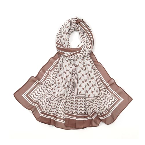 Chiffon Head Scarf Hijab For Women Ethnic Style Check Pattern Palestinian Scarf Shemagh Keffiyeh Arab Scarf Shawl