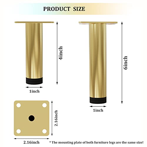 M Mimhooy KB276 Furniture Legs 4 Inches thumb #3