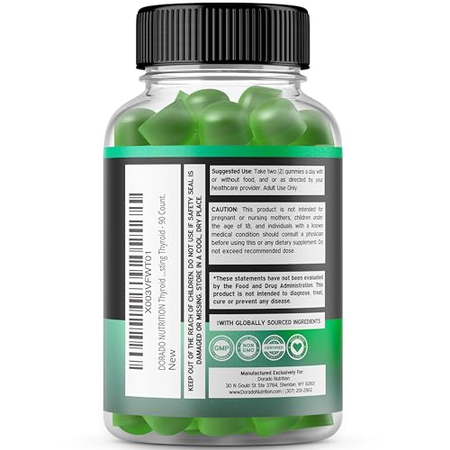 image for DORADO NUTRITION Thyroid Support For Women & Men (90 Gummies) Ashwagan