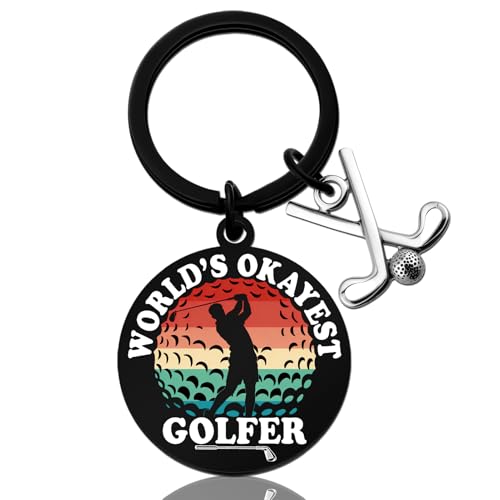 YINSSA Golf Daddy Gifts Golf Keychain Funny Golfing Gift For