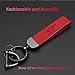 JULOPO 1PCS Car Keychain Compatible with expoloer edge focus fiesta ST keychain Red excellent Alcantara Leather Keychain