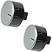 Spares2go Bouton de commande commutateur Cadran pour Bosch four cuisinière plaque de cuisson (Argent, Lot de 2)