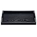 JPCRAFT Rectangle Wooden Serving Tray Breakfast Tray with Handles, Black, 14 by 9-Inch