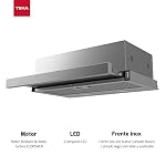 TEKA Campana Extractora Integrada 60 cm, 3 Velocidades, Motor Doble, Sistema de Recirculación de Aire, Filtro de Carbón, de Acero Inoxidable, CNL 6415