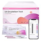 Femometer Ovulation Test Strips Kit, 50 LH OPK, Sensitive Fertility Predictor Testing Sticks, Accurate Results with Smart App (iOS & Android) Automatically Recognizing Test Results ...