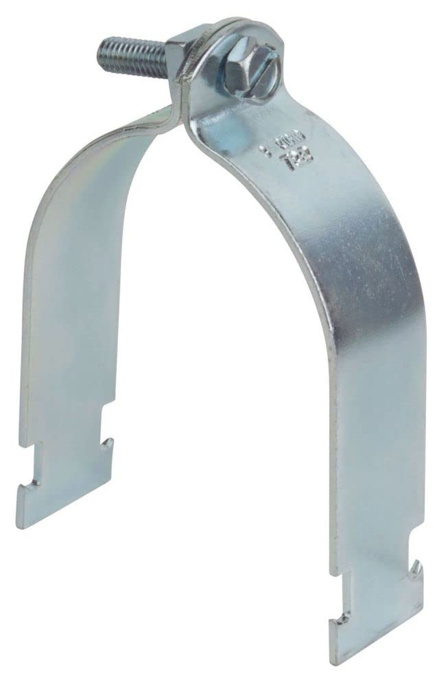 Superstrut 702-4-EG Pipe Strap, 4 in, for Use with Rigid/IMC Conduit, Pipe and Electrical Metal Tubing, Steel, Electro-Galvanized