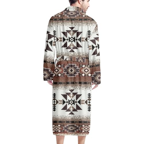 CLOHOMIN Men Bathrobe Plush and Warm Shawl Collar Spa Robes with Pocket Universal Fit2