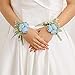 IYOU Azul Boda Muñeca Flor Cuerpo Floral Sale de Muñeca Cuerpo Paseo Nupcial Mano Flor Decoración por Mujeres y Chicas (2 piezas)