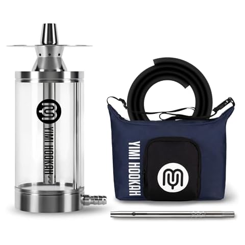Yimi hookah-Nix Mini Portable Hookah Set |Small Stainless Steel travel Hookah with Travel Hookah Bag | Aluminum Hookah HMD & Silicone hookah Bowl & Hookah Tong are Included. Cover