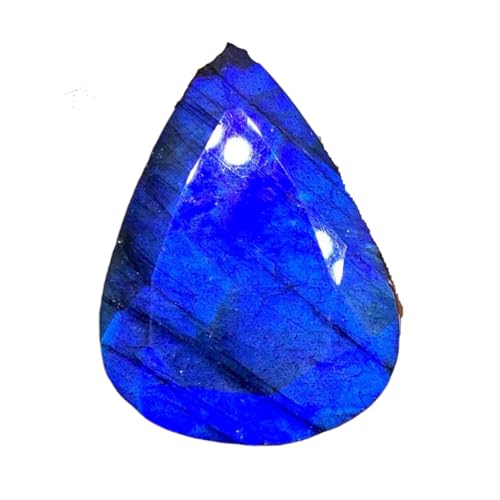 Labradorite naturelle poire 28x21x8mm facettée pour création de bijoux DIY
