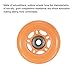 PATIKIL 70mm OD Inline Skate Wheels with Bearings, 8 Pack 82A Roller Skate Wheels Replacement Accessories for Single Row Skate Caster Board Indoor or Outdoor, Orange