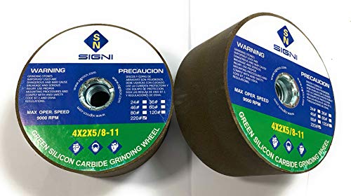 Schleifstein grün mit Gewinde zum Schleifen von Granit 4x2x5/8-11 (1 Stück) (Körnung 220) Cover