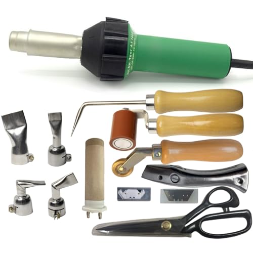 Hot Air Welding Gun PVC Professional Roofing Welding Kits 120V Welding PVC TPO EPDM Single Ply Roofing Membranes 1600W Welding Vinyl Flooring Coverings Linoleum Thermoplastics