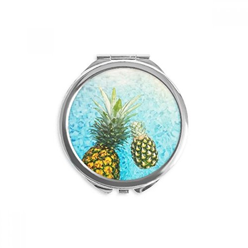 Miroir portable rond ananas fini les retouches manquées en déplacement