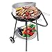 Grill Barbecue a Carbonella con 2 Ruote, Griglia a Carbone Portatile per 5-10 Persone Ideale per BBQ Campeggio e Feste in Giardino
