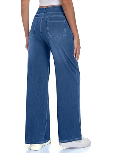 SeSe Code Wide Leg Jeans Woman High Waist Elastic Baggy Denim Pants with 4 Pockets Trendy Jeans for Women 20253