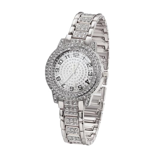 HALUKAKAH Reloj de Oro con Diamantes para Niños,Adolescentes - Chapado en Platino,Esfera Redondo con Números Árabes,Cuarzo Japonés - Longitud 19.5cm - para Cumpleaños,Fiestas HALUKAKAH Reloj de Oro con Diamantes para Niños,Adolescentes - Chapado en Platino,Esfera Redondo con Números Árabes,Cuarzo Japonés - Longitud 19.5cm - para Cumpleaños,Fiestas