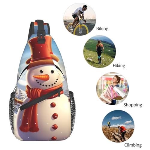 Bolso Sling para hombre y mujer negro con diseño caricatura miniatura 5