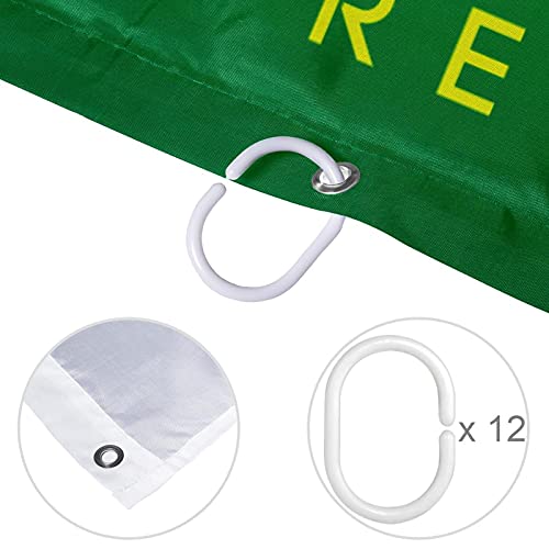 Rideau de douche imperméable coloré 183 x 183 cm grand format lavable