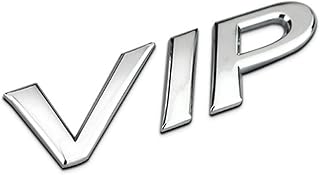 KaberTrade 3D Metal 3D Letter VIP Car Sticker Decal Sticker - 1 Piece (Colour Name:Silver) - KaberTrade