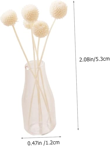 Miniatura 7 de Toyvian Juego de 2 modelos en miniatura de jarrón de flores de comida y juego, jarrón de plantas en maceta, casas pequeñas, juguete de florero,