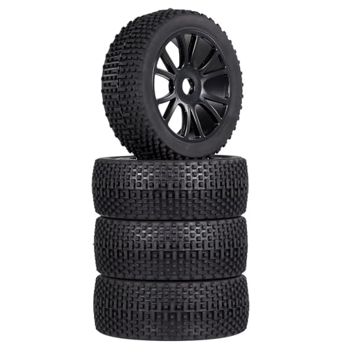 Pneus Roue 17mm Hex pour Buggy 1/8 RC de Haute Résistance Compatible Kyosho et Losi
