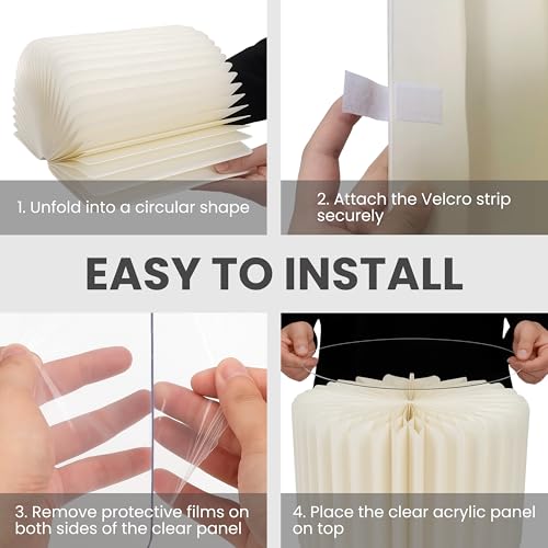 3 Pack Paper Cylinder Pedestal Cake Stands with Acrylic Disc, Foldable Buffet and Food Risers for Dessert Table Display Set, Cupcake and Dessert Stand Set for Wedding, Birthday, and Party Decor - Image 6