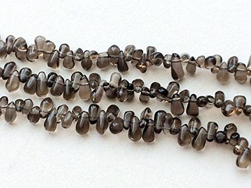 Smoky Quartz Teardrops naturelles de 13 pouces pour créer un collier élégant