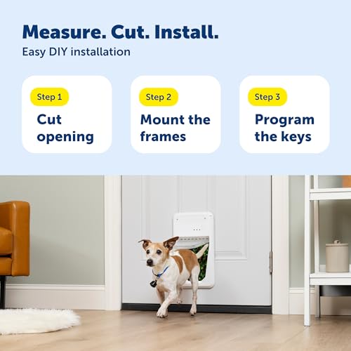 PetSafe Electronic Pet Door, Collar Key Sensor, Cats & Dogs 4-15 lb, Small - image 6