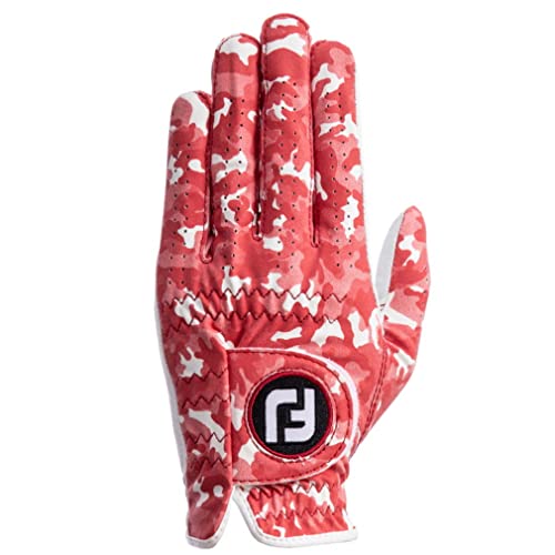 5枚セット フットジョイ ゴルフウェア グローブ ナノロックツアー CAMO 0353128785 メンズ レッド 25