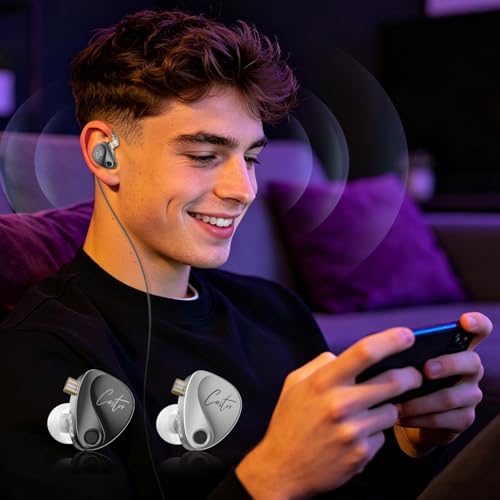 Image of keephifi Kz Castor In Ear Monitor Headphones, Hifi Improved Bass In-Ear Earphone Sound Tuning Noise Isolating Iem, Dual-Dynamic Driver Wired Earbuds, 2Pin-C Detachable Cable