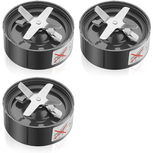 Tacdas 3X Repuestos de Licuadora Cuchilla Cruzada para Licuadora 600W / 900W Extractor Cuchilla de Repuesto