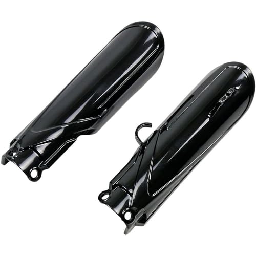 UFO Plast Fork Slider Protectors Black – Motorcycle Front Suspension Guards – Durable Off-Road Protection - Compatible with Yamaha YZ 65 (2018-25)