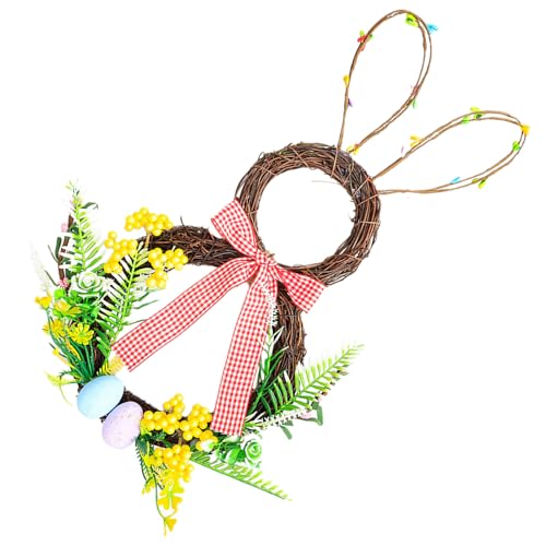 Couronne de Pâques pour porte d'entrée prête à installer - 5