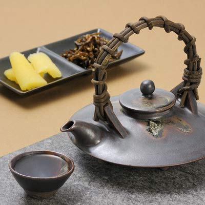 長太郎焼窯元 黒じょか おちょこ 2盃セット