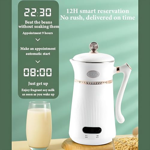 Urządzenie do produkcji mleka sojowego z 6 funkcjami, pojemnością 1000 ml, 12-godzinnym timerem, automatycznym czyszczeniem i podtrzymywaniem ciepła do domowej kuchni