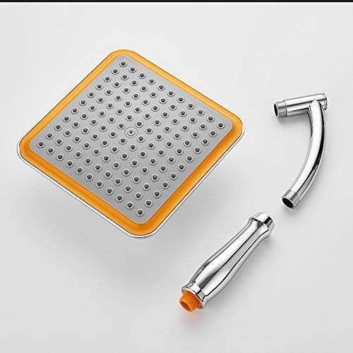 Regadera de mano cuadrada cromada para baño miniatura 5