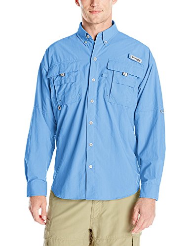 Camisa masculina Columbia PFG Bahama II de manga comprida, iate, pequena