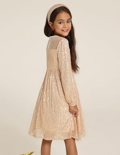 GRACE KARIN Girl Sequin Party Dress Formal Birthday Pageant Fancy Prom Mesh Dresses for Teen Girl 6-14Years4