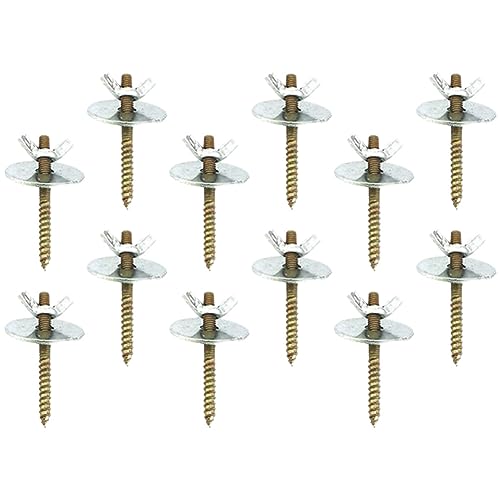 POPETPOP 12sets Bird Perch Hardware Kit Strong Clamp Accessories for Birdcage Perch Stand Feeder Easy to Install Fixing Screws Nuts and Gaskets for Animals