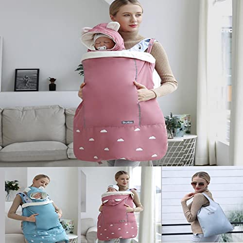 PUYEI Babyhoodie, verdikt, voor buiten, winter, warme babydrager, mantel, babyslaapzak voor kinderwagen, afdekking… - Image 4