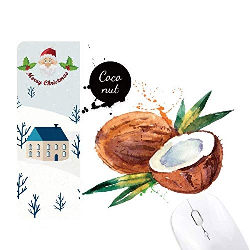 Cadeau de Noël tapis de souris noix de coco aquarelle pour le bureau