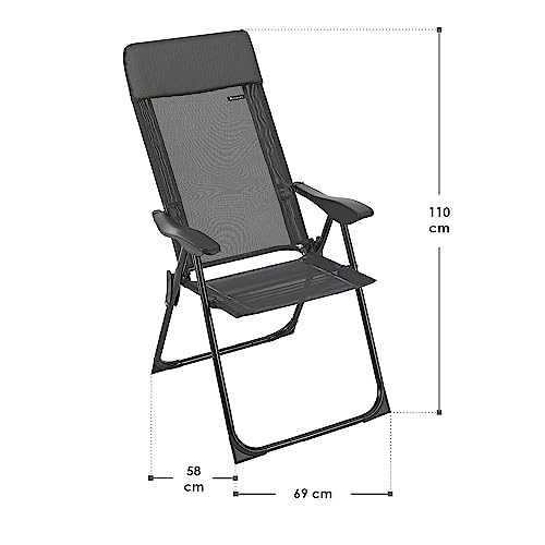 Juskys Campingstuhl 2er Set Torri mit Tasche, Verstellbarer Rückenlehne - Alu Gartenstuhl klappbar - Camping Hochlehner - 2 Gartenstühle – Bild 4