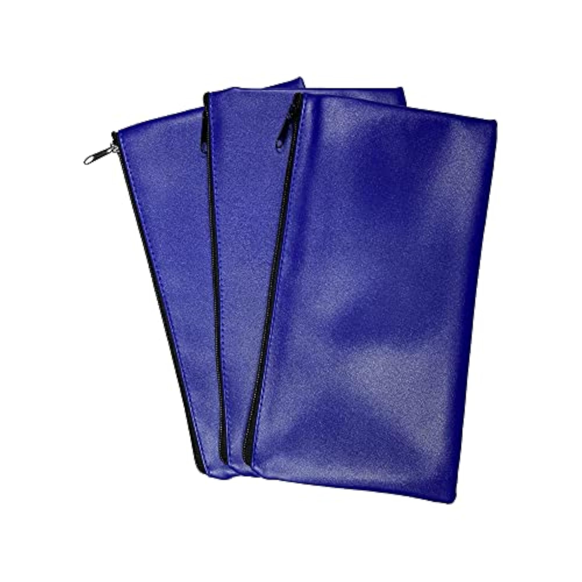 Blue Bank Security Deposit Zipper Bag, Water Resistant