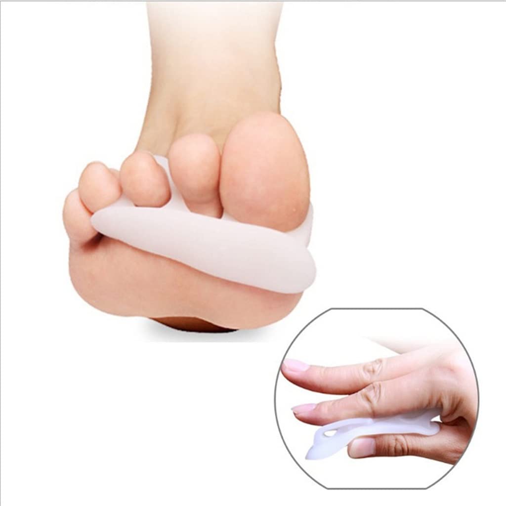 Séparateur d'orteils à Trois Trous, civière et séparateur en Gel pour détendre Les Orteils, soulager Les oignons, soulager Rapidement la Douleur après Les activités Sportives de Yoga