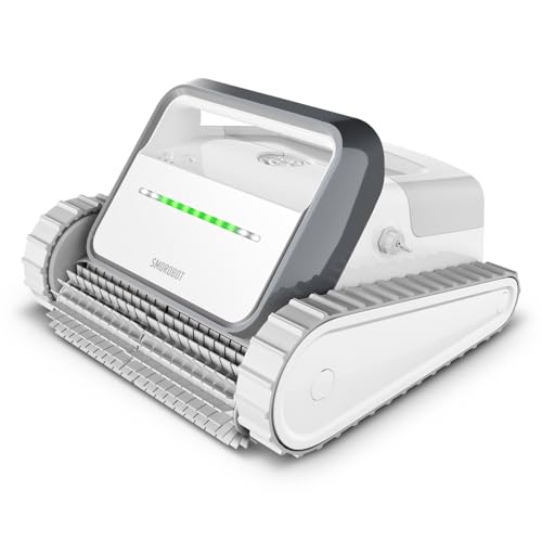 SMOROBOT Cordless Pool Cleaners for Inground Pools, Wall Climbing, Smart Navigation, Lasts 150 Mins with Strong Suction Power, Automatic Robotic Pool Vacuum for Gravel, Sand